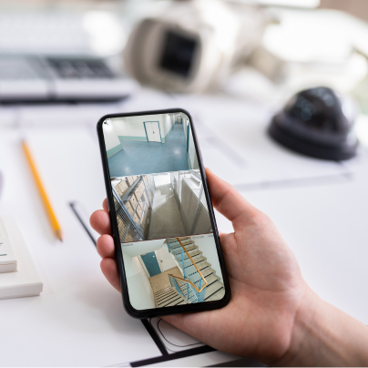 Salem security camera feed on cell phone